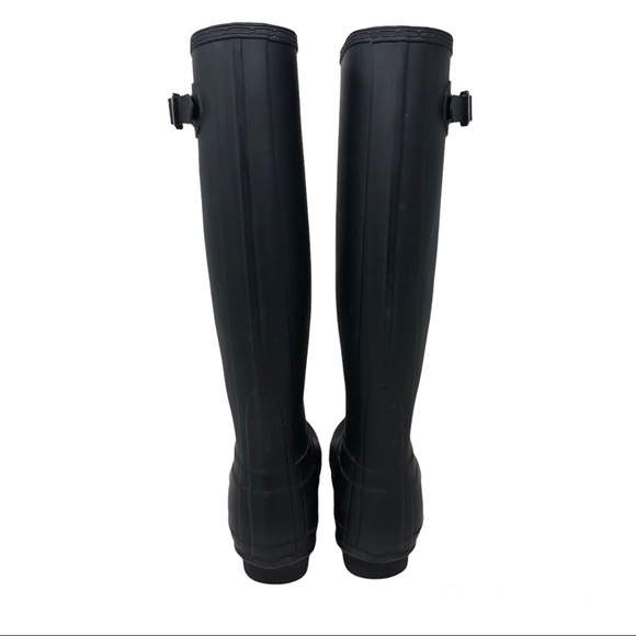 Hunter Women’s Original Tall Rain Black Boots Size 8 - Picture 7 of 13